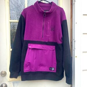 Welcome Brand Crew Neck Zip Fleece